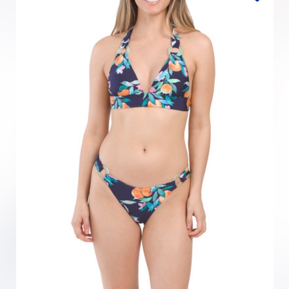 Sunshine 79 Set Swimsuit Peaches Top and Bottom Size 8